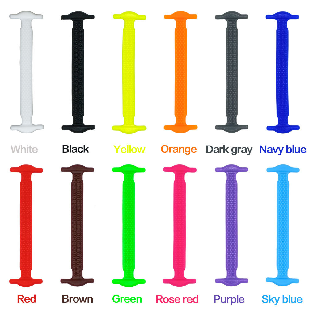 Shoe Parts Accessories 16PcsSet Silicone Elastic Shoelaces Laces Special No Tie Shoelace for Men Women Lacing Rubber Zapatillas 13 Colors 230823