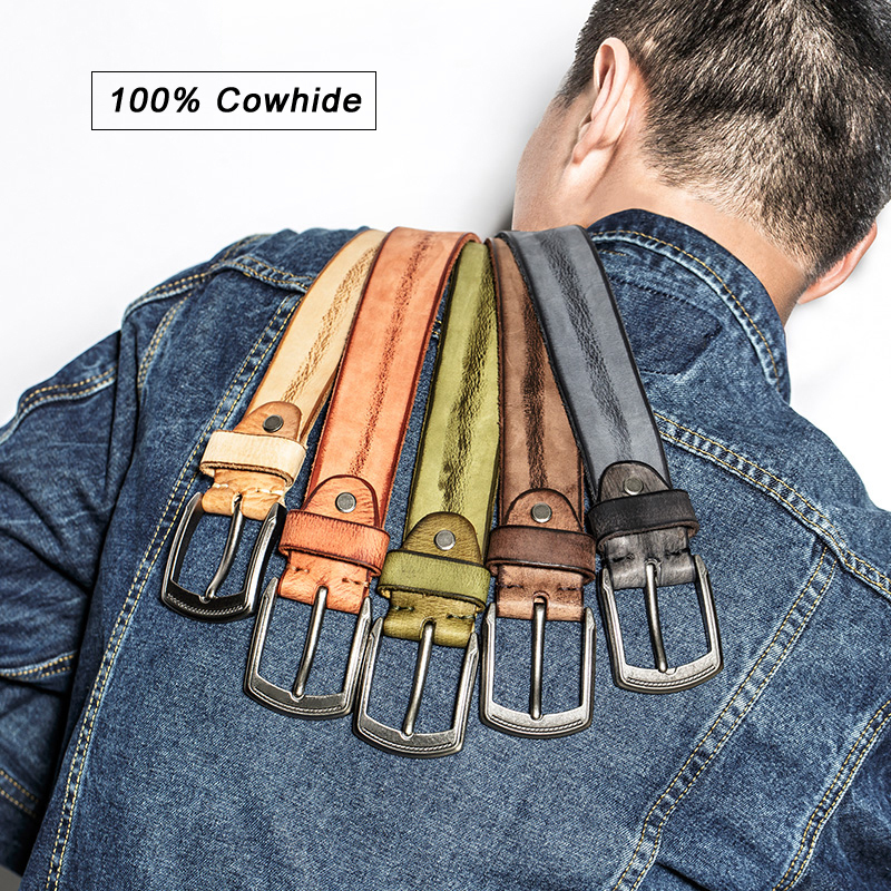 Other Fashion Accessories MEDYLA Men Belt Alloy Pin Buckle Advanced Leather Belts Jeans Casual Original Cowhide Waistband Youth belt Handmade MD567 23