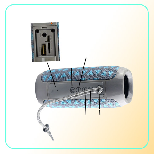 TG106 Bluetooth Wireless Speakers Portable Subwoofer Mini Outdoor Cycle Bass Soundbar HiFi Boom Box Loudspeaker Box Support TF Ca