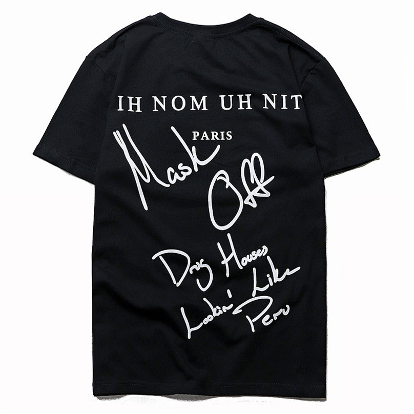 Women's T-Shirt White IH NOM UH NIT Pearl Man T-shirt Men Women High Quality Mask Graphic IH NOM UH NIT Tee Sign Tops Paris Short Sleeve 230823