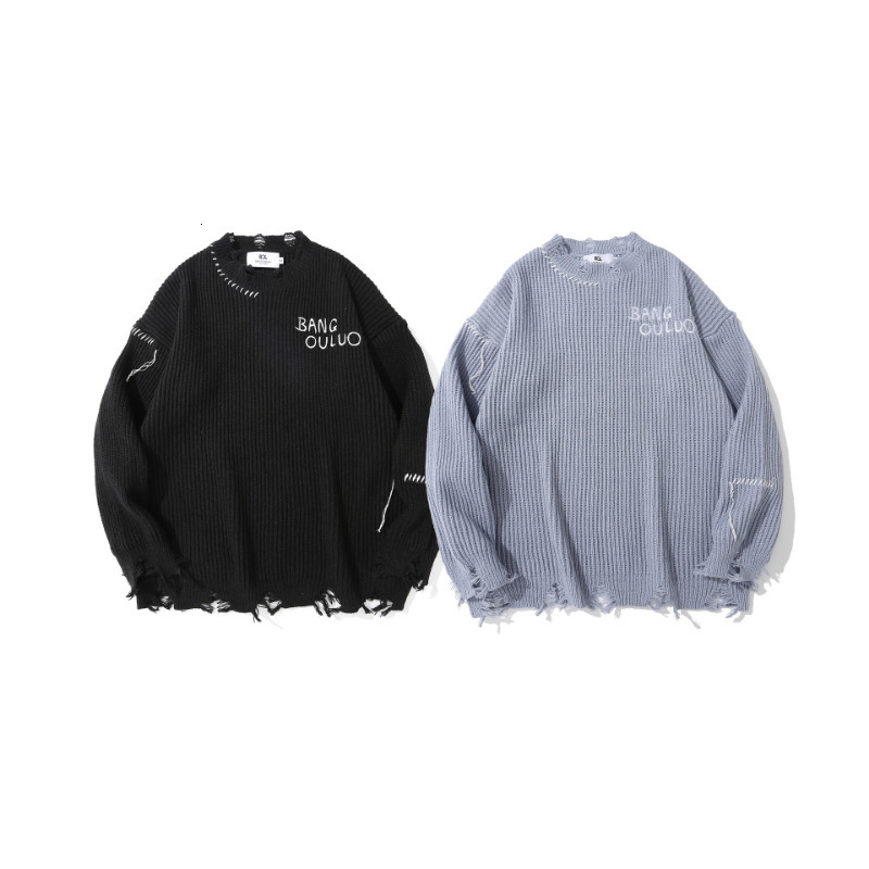 Men's Sweaters Y2k Spring and Autumn Men Oversized Knitted Jumper Sweaters Hip Hop Graphic Print Streetwear Harajuku Fashion Casual Pullovers 230