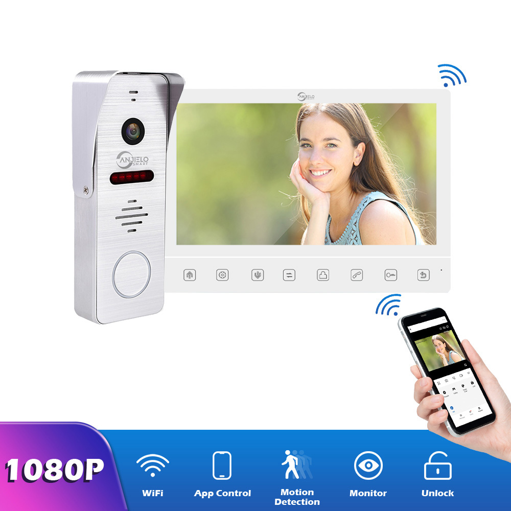 Quality 10 Inch Screen Monitor Wide View Angle Video Doorphone Camera Night Vision Motion Detection Video Doorphone For Home Villa