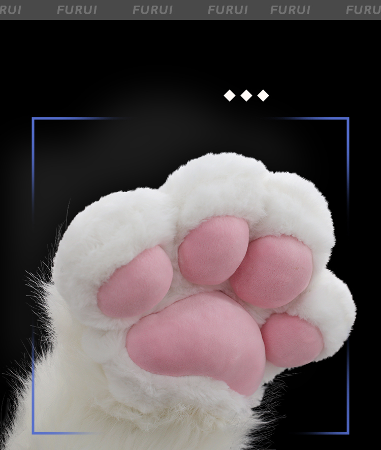 Five Fingers Gloves Custom Creative cute cat paws winter gloves boys and girls family gloves furry couple indoor cotton warm gloves 230822