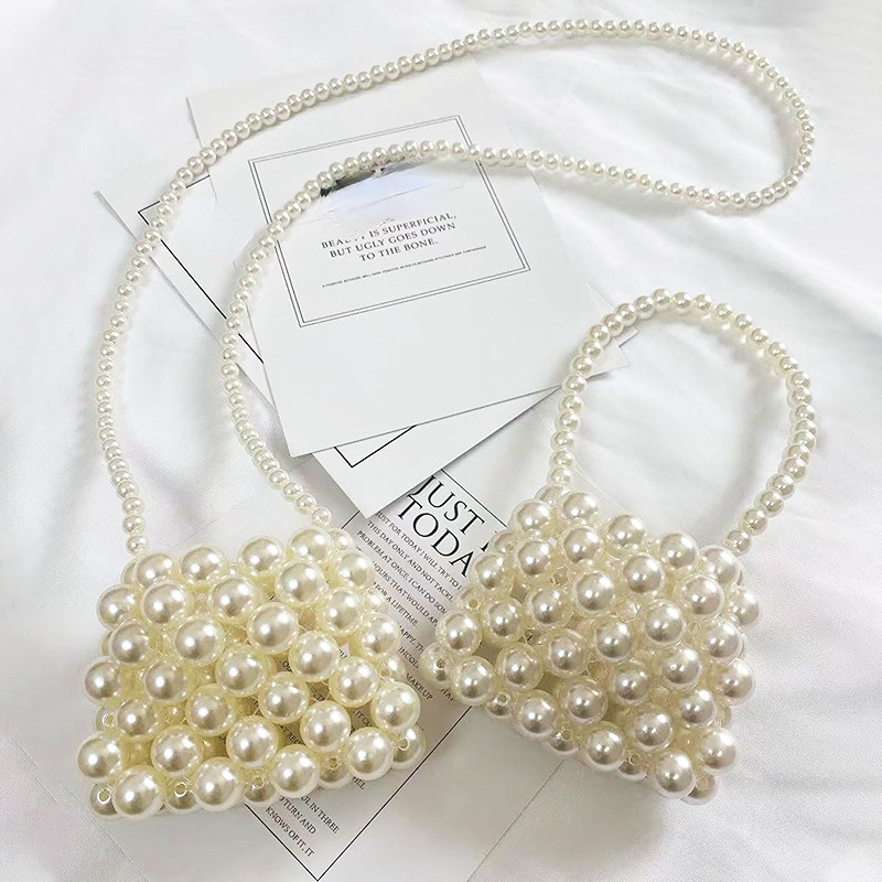 Handbags Women Mini Purse Handbag Cute Kids Pearl Crossbody Bags for Girls Small Coin Pouch Wallet Kawaii Baby Clutch Bag Gift 230823