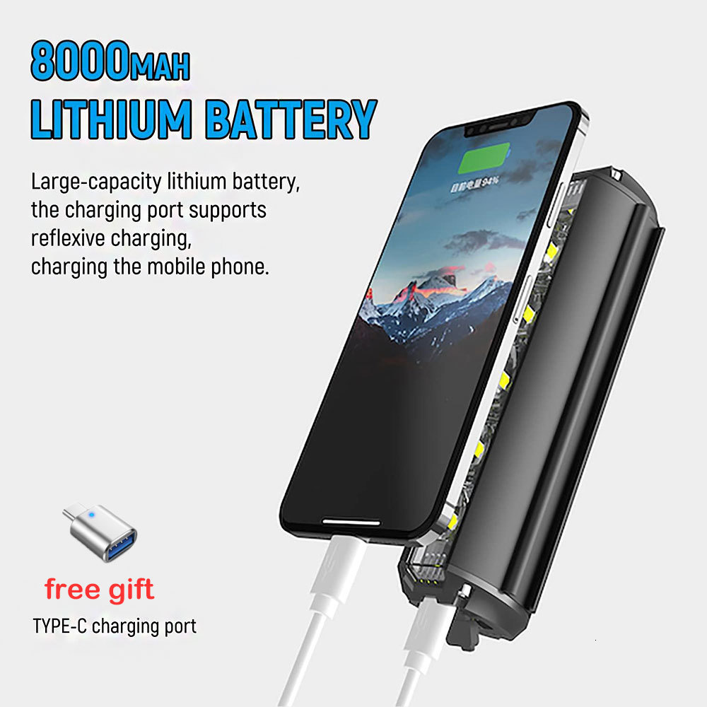 Bike Lights 6000LM Front Light Bicycle Lamp 8000Mah Aluminum Alloy Waterproof Flashlight Usb Charge Mountain Mtb Cycling Accessories 230823