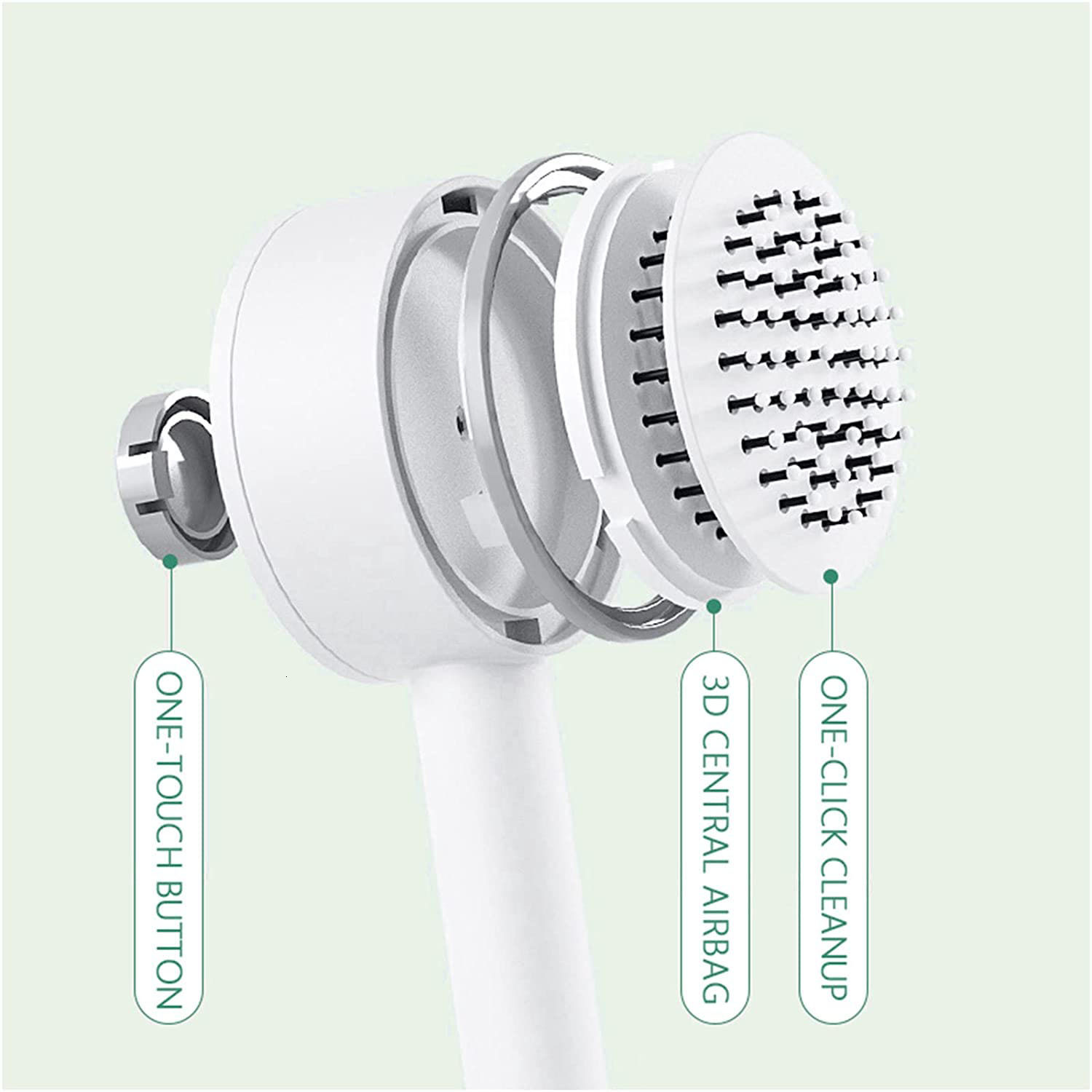 Hair Brushes 3D Air Cushion Massager Brush Anti Static Self Cleaning Easy Clean Retractable Bristle Detangler 230823