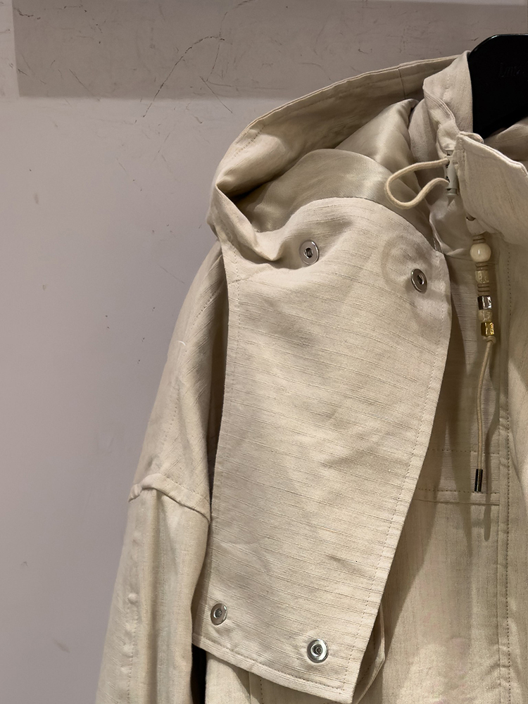 Women's Jackets ZD Studio 2023 Spring And Autumn Khaki Irregular Drawstring Loose Hooded Short Jacket Casual Parker 230822