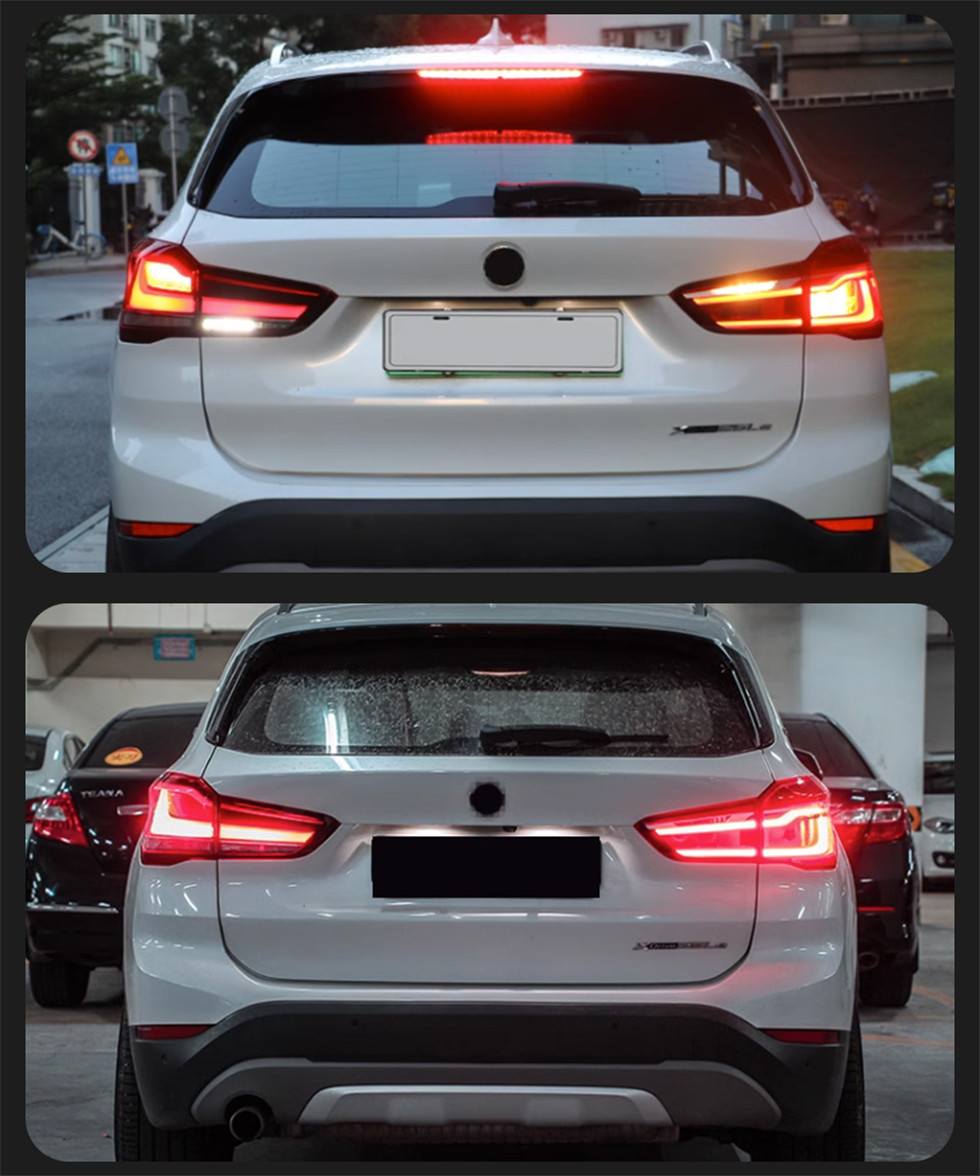 Car Tail Lights For BMW X1 F48 20 16-20 21 LCI Style LED DRL Running Signal Brake Reversing Parking Taillight