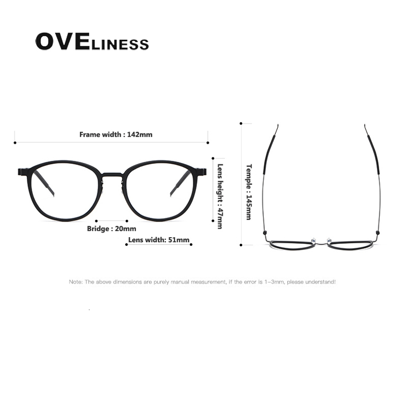 Fashion Sunglasses Frames Glasses Frame for Men Women Vintage Round Myopia Optical Eyewear Screwless Prescription Eyeglasses Frame Spectacle 230822