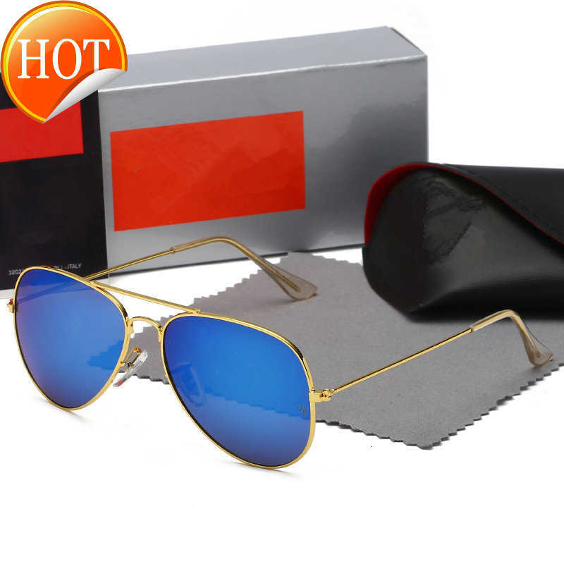 Men Classic Brand Retro Sunglasses Luxury Designer Eyewear Metal Frame Designers Sun Glasses Woman Raybans Rays Bans with Original Box A3025-2xlqc