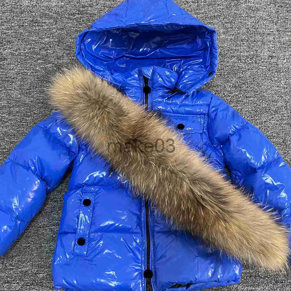 Down Coat Baby Boys Girls Winter Down Jacket Brand Fashion Fur Collar Toddler Clothing Children Warm Outerwear Coat For Kids 212 Years J230823