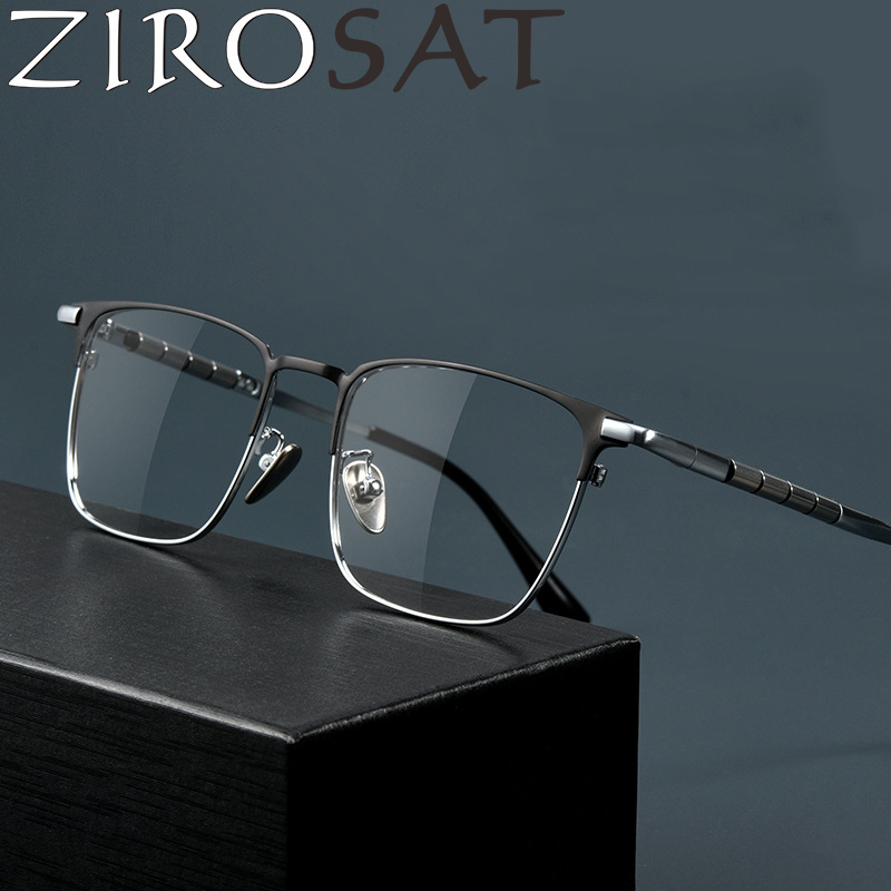 Fashion Sunglasses Frames ZIROSAT 9009T Optical Glasses Pure Full-rim Frame Prescription Eyeglasses Rx Men Glasses for Male Eyewear 230822
