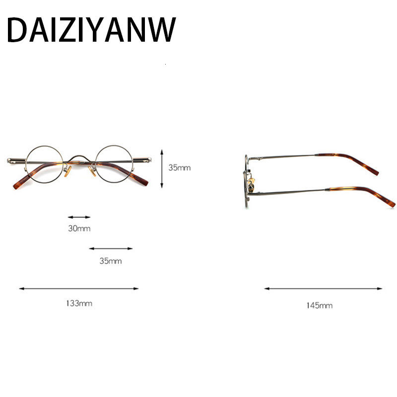 Fashion Sunglasses Frames High Quality Optical Men Alloy Eyeglasses Frames for Men Eyewear Flexible Vintage Punk Round Bronze Spectacles 230822