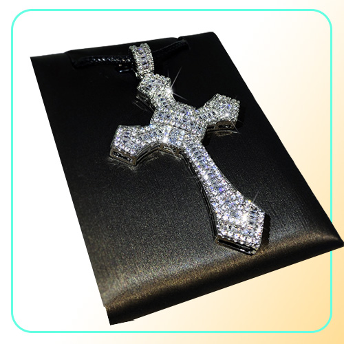 Iced Out Cross Pendant Necklace Mens Hip Hop Necklace Jewelry Womens Sweater Chain Necklaces271w