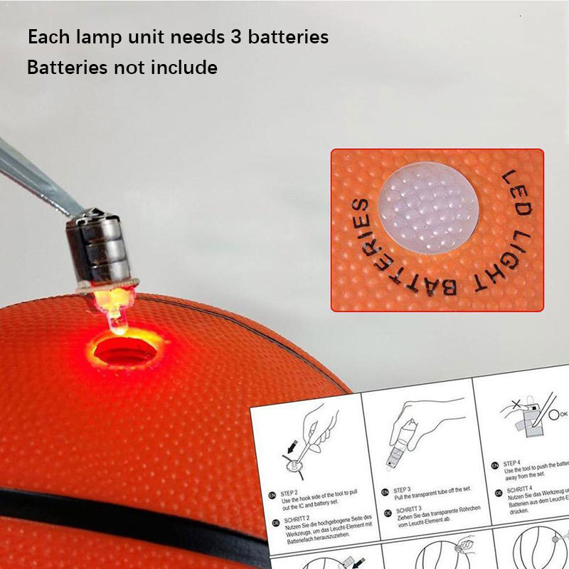 Balls LED Basketball Light Up Bright Streetball PU Leather Regular Size 7 Glow In The Dark for Night Play Gift 230822