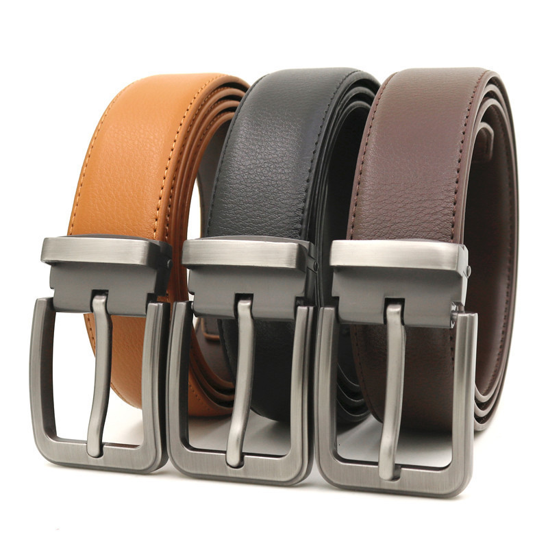 Other Fashion Accessories Stylish Men S Leather Belt Casual Pin Buckle Youth Travel Black Blue White Dark Brown Yellow A3374 230822