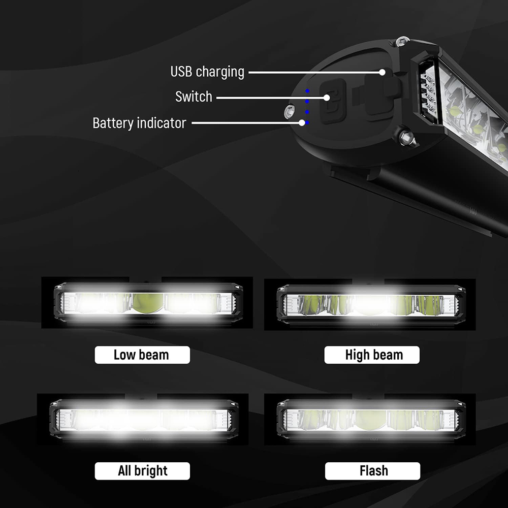Bike Lights 6000LM Front Light Bicycle Lamp 8000Mah Aluminum Alloy Waterproof Flashlight Usb Charge Mountain Mtb Cycling Accessories 230823