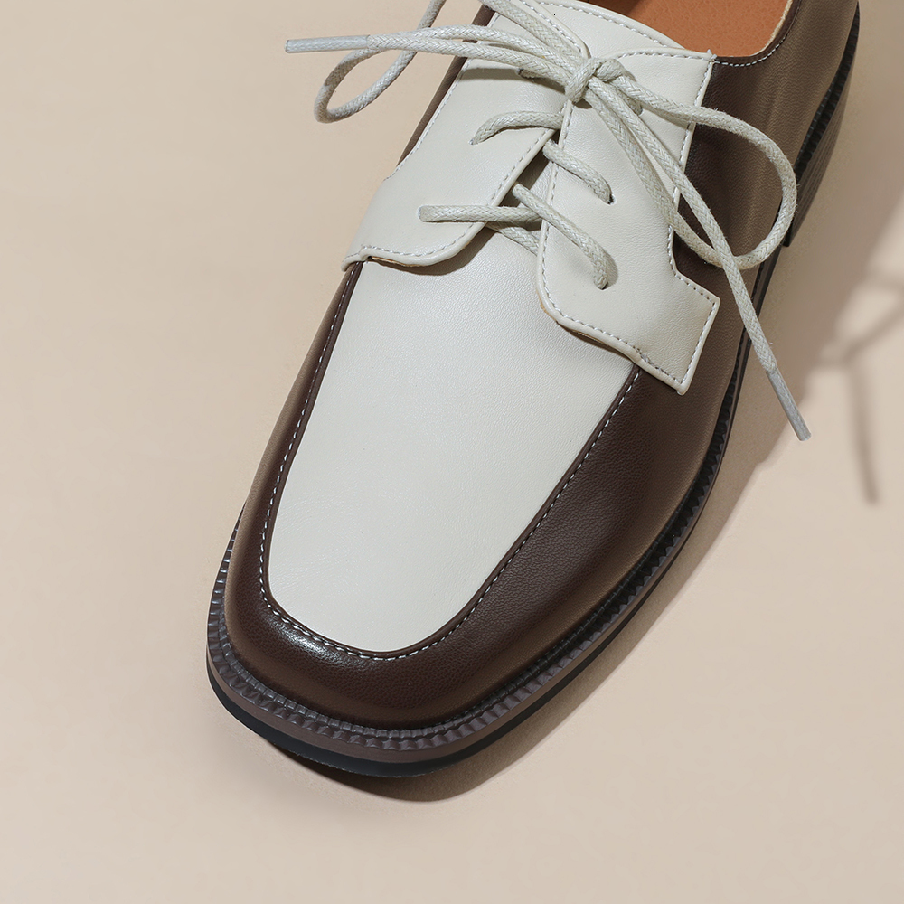 Dress Shoes British Style Women Lace Up Oxfords New SpringAutumn Brogue Flat For Casual Flats Ladies Black White Chaussure Femme 230823