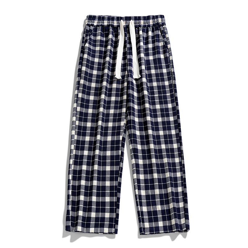 Men's Pants Autumn Vintage Plaid Men Straight Loose Trousers Fashion Korean Street Causal Slacks Jogger Sweatpants Male Plus Size 3XL 230822