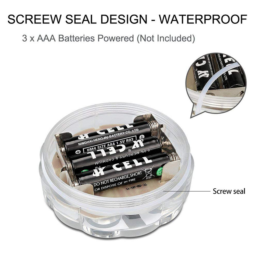 IP68 Waterproof Multi Color Submersible 10 LED Lights Underwater Night Lamp Tea Light Vase Bowl Party Wedding Christmas Decoration