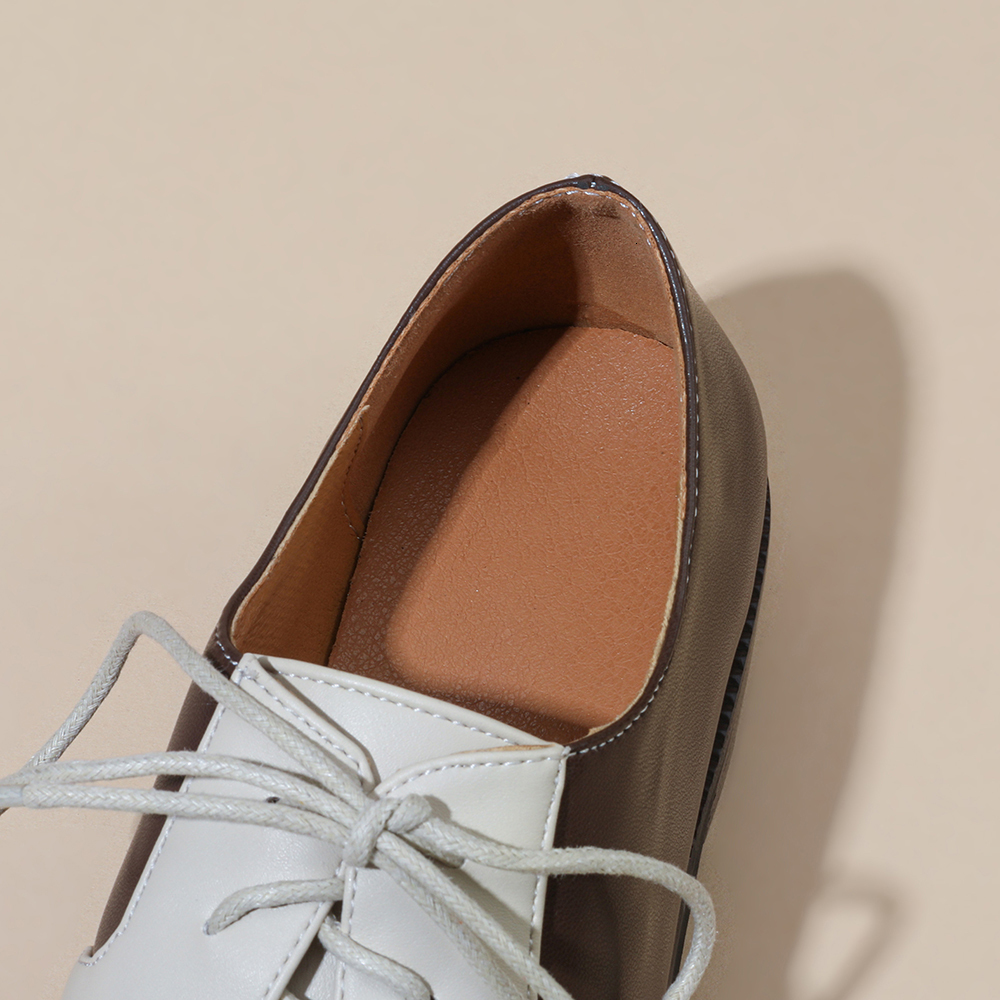 Dress Shoes British Style Women Lace Up Oxfords New SpringAutumn Brogue Flat For Casual Flats Ladies Black White Chaussure Femme 230823