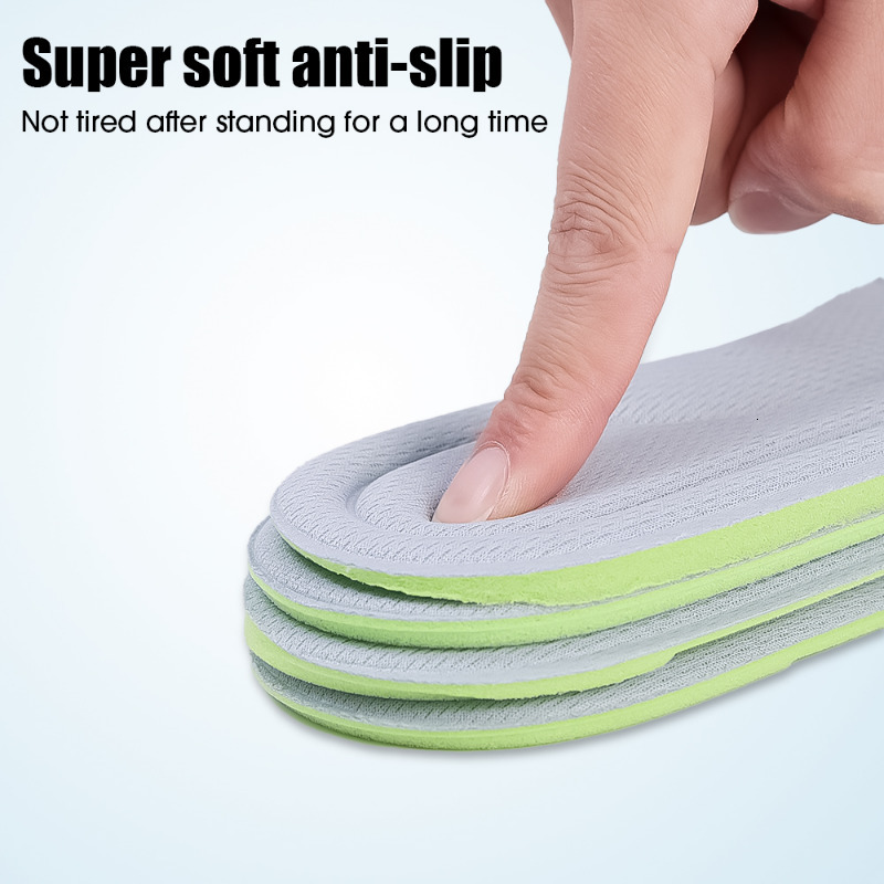 Shoe Parts Accessories 4PCS Soft Memory Foam Insoles for Shoes Men Women Deodorant AbsorbSweat Massage Sport Insole Feet Orthopedic Sole Running 23082