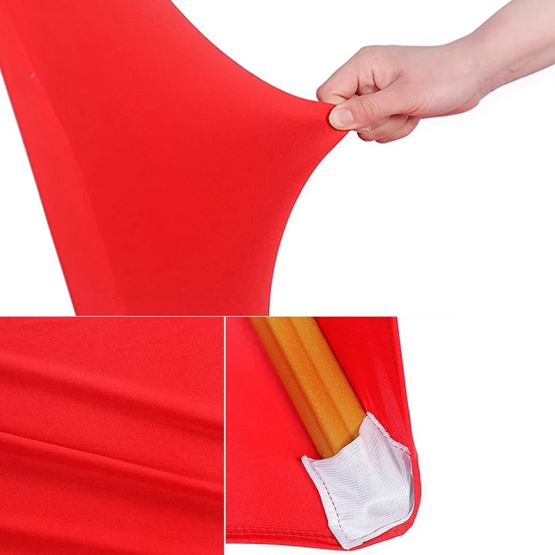 Stretch Spandex Folding Chair Covers Universal Fitted Seat Cover Protector for Wedding Party Banquet Holidays Celebration Decoration Elastic Chairs Co