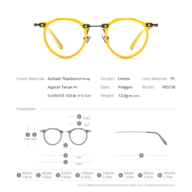 Fashion Sunglasses Frames FONEX Acetate Glasses Frame Women Retro Polygon Prescription Eyeglasses Men Round Optical Spectacles Eyewear F85738 230822