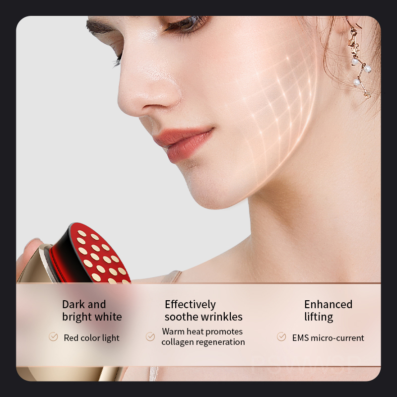 Face Massager Collagen Regeneration EMS Beauty Instrument Red Light Lifting Tighten Cannon Skin Rejuvenation Machine 230823