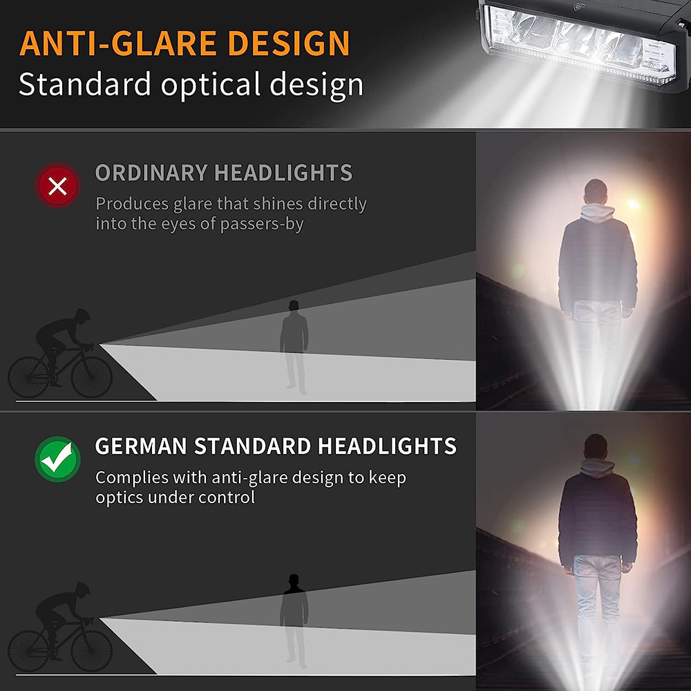 Bike Lights 6000LM Front Light Bicycle Lamp 8000Mah Aluminum Alloy Waterproof Flashlight Usb Charge Mountain Mtb Cycling Accessories 230823