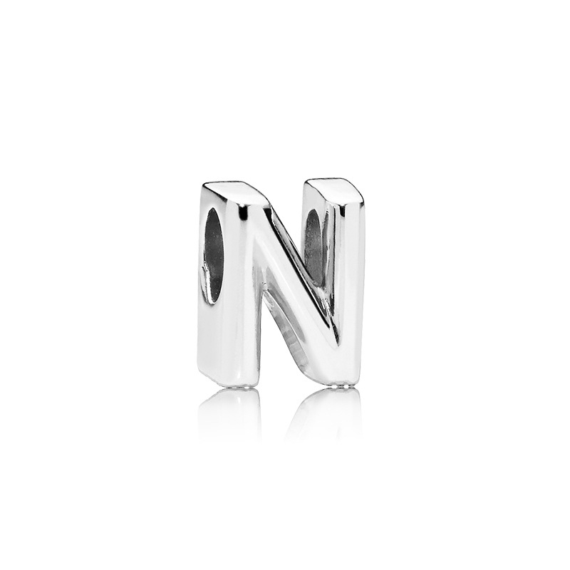 925 Sterling Silver Charm Beads 26 English Letters Beading DIY Accessories San Beads Are Suitable For Primitive Jewelry Free Delivery
