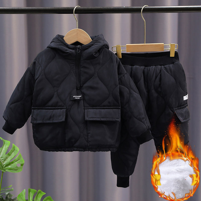 Clothing Sets 2023 Winter Girls Boys 2 10 Years Children Warm Thick Jackets Pants Suit Boy Coats Trousers Kids Tracksuit Outfit 230823