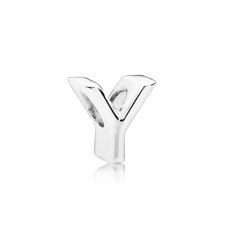 925 Sterling Silver Charm Beads 26 English Letters Beading DIY Accessories San Beads Are Suitable For Primitive Jewelry Free Delivery