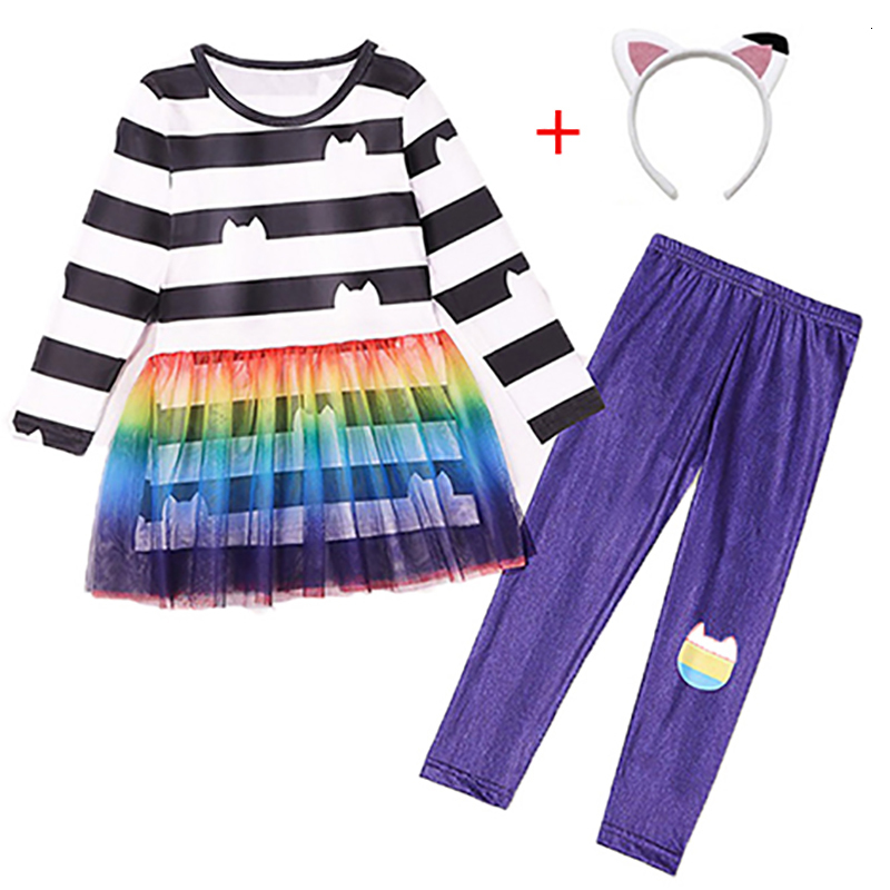 Clothing Sets Gabbys Dollhouse Dresses Pants Children Spring Girls Gabby Cats Carnival Cosplay Costume Birthday Party 410 Y 230822