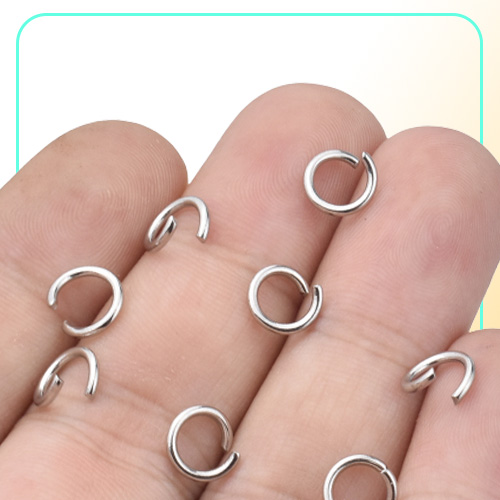 100pcslot Gold silver Stainless Steel Open Jump Rings Direct 4568mm Split Rings Connectors for DIY Ewelry Findings