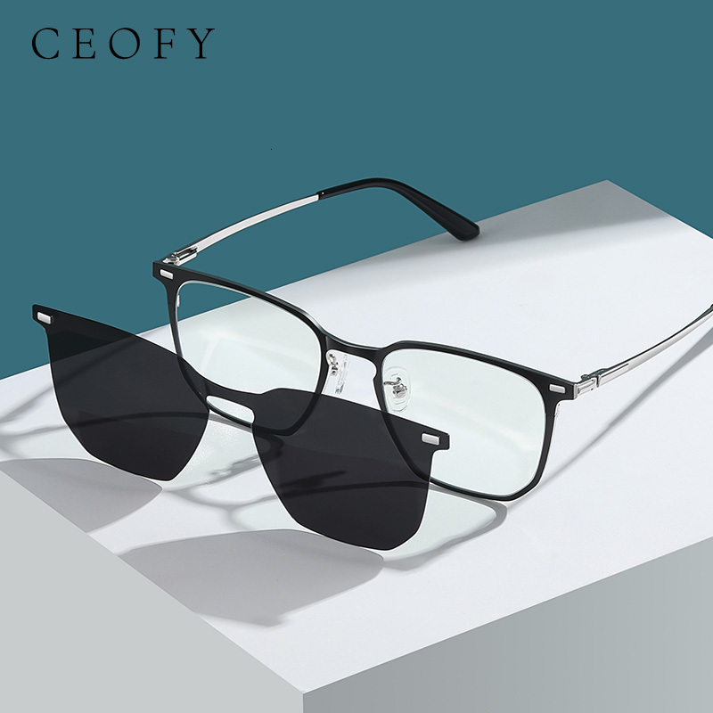 Fashion Sunglasses Frames Ceofy Men Glasses Frame Magnetic Polarized Sunglasses Myopia Prescription Fashion Glasses Frame For Men Women 230822