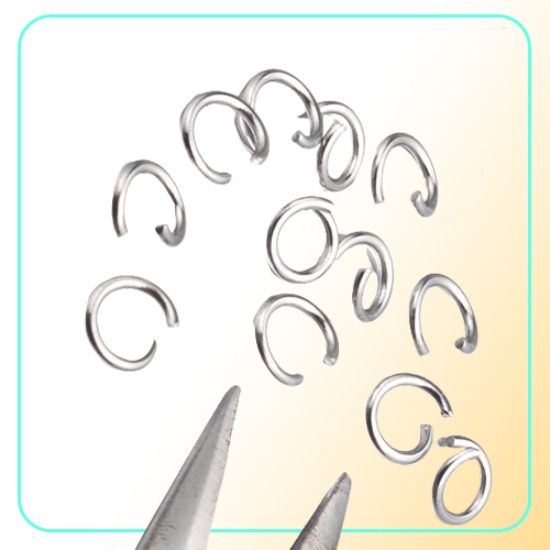 100pcslot Gold silver Stainless Steel Open Jump Rings Direct 4568mm Split Rings Connectors for DIY Ewelry Findings
