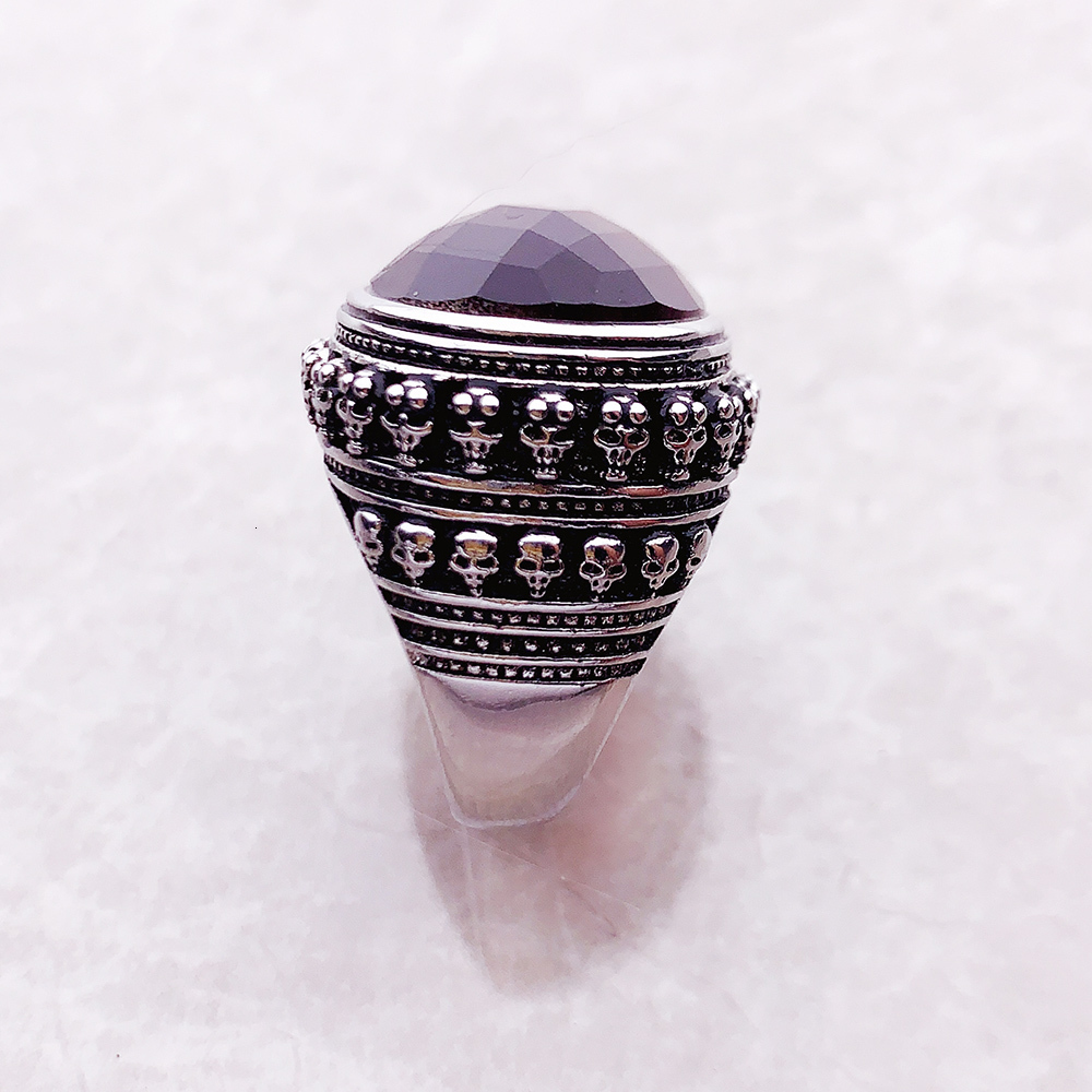 Wedding Rings Ring Tiger Eye Skull 925 Sterling Silver Vintage Gift for Women Men Fine Jewelry 230822