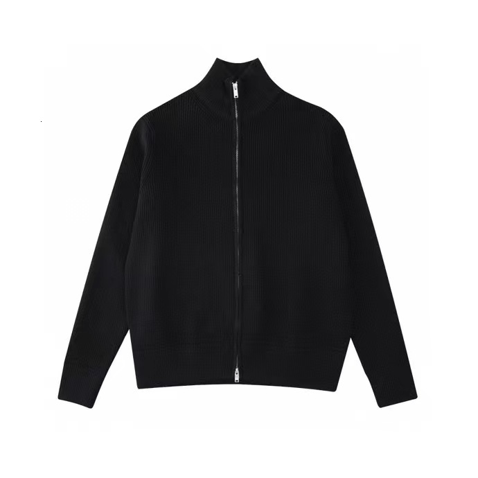Men's Sweaters Arrival Mm6 Style Original Magera 19AW Zipper High Neck Cardigan Coat Os Casual Simple Loose Knit for Men 230822