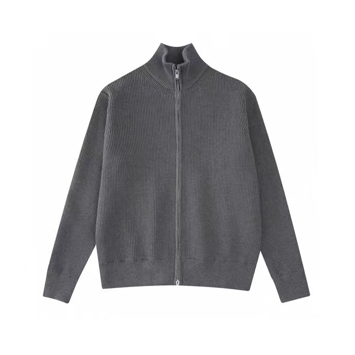 Men's Sweaters Arrival Mm6 Style Original Magera 19AW Zipper High Neck Cardigan Coat Os Casual Simple Loose Knit for Men 230822