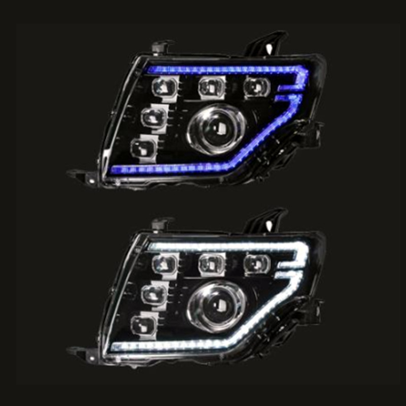 Auto Headlight For Pajero V97 Full LED Headlights 2009-20 21 V93 V95 LED Daytime Lights Dual Lens Signal Lamp