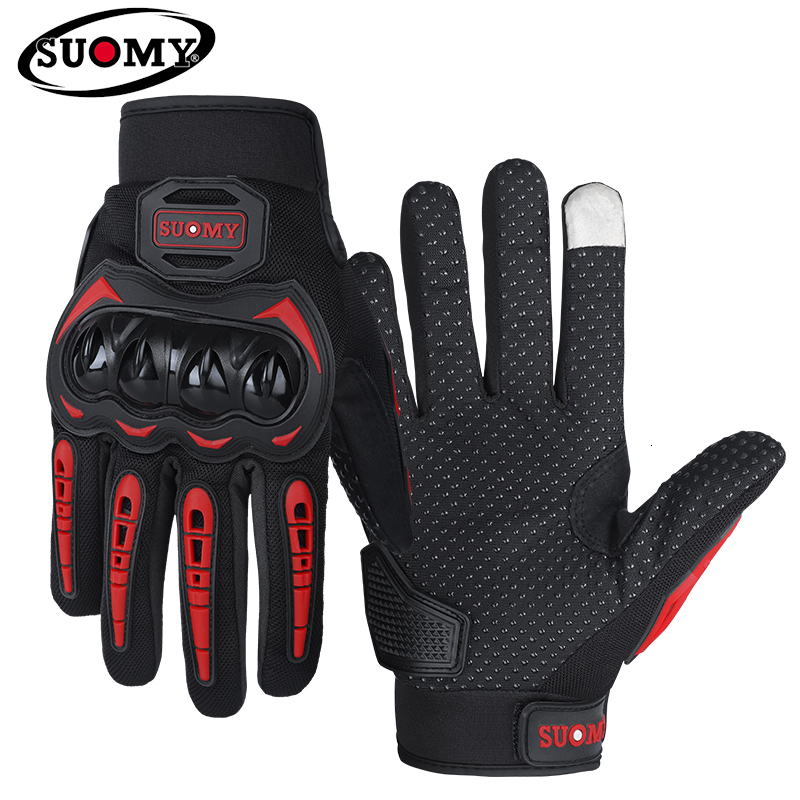 Five Fingers Gloves Suomy Series Full Finger Motorcycle Gloves Summer Breathable Mesh Moto Bike Cycling Men Women Touch Screen Motocross Guantes 23082