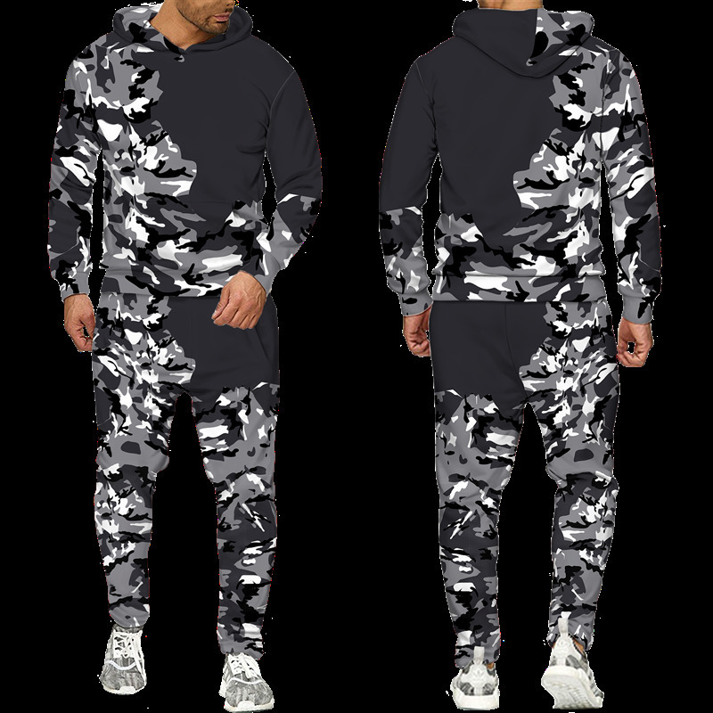 Men s Tracksuits Spring Autumn Camouflage Hoodie Pants Suit Men Women Casual Hooded Pullover Sweatshirt Set Tracksuit 2 Pieces Sportswear Outfits 2308