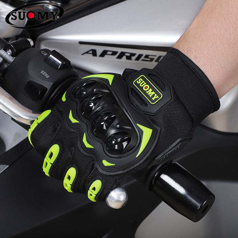 Five Fingers Gloves Suomy Series Full Finger Motorcycle Gloves Summer Breathable Mesh Moto Bike Cycling Men Women Touch Screen Motocross Guantes 23082