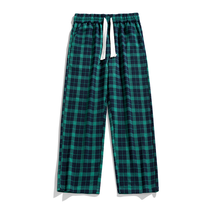 Men's Pants Autumn Vintage Plaid Men Straight Loose Trousers Fashion Korean Street Causal Slacks Jogger Sweatpants Male Plus Size 3XL 230822