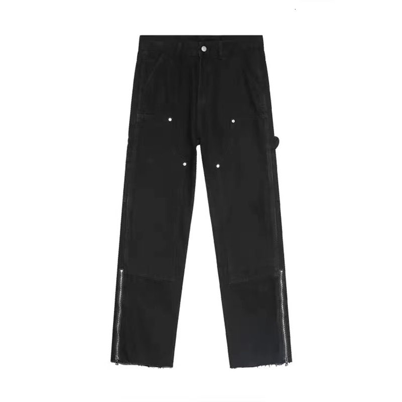 Men s Jeans Hip Hop White Straight Ripped Casual Mens Pants Both Side Tassel Wide Leg Streetwear Denim Trousers Oversized Men Clothing 230823