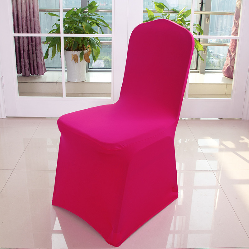 White Chair Covers Polyester Spandex Chair Cover Stretch Slipcovers for Wedding Party Dining Banquet Flat-Front Seat Covers