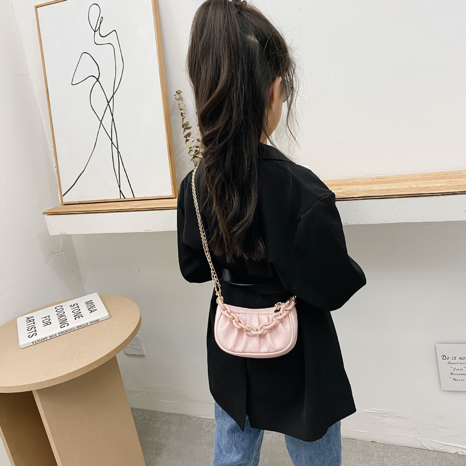 Handbags Children's Mini Clutch Bag Cute Crossbody Bags for Women Kids Small Coin Wallet Pouch Baby Girls Party Hand Bag Purse 230823