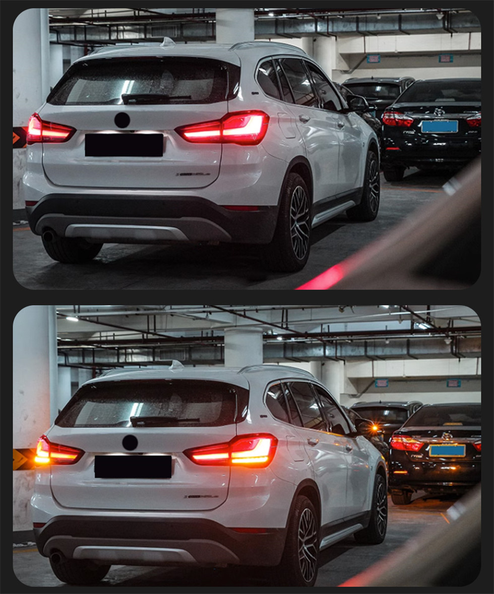 Car Tail Lights For BMW X1 F48 20 16-20 21 LCI Style LED DRL Running Signal Brake Reversing Parking Taillight