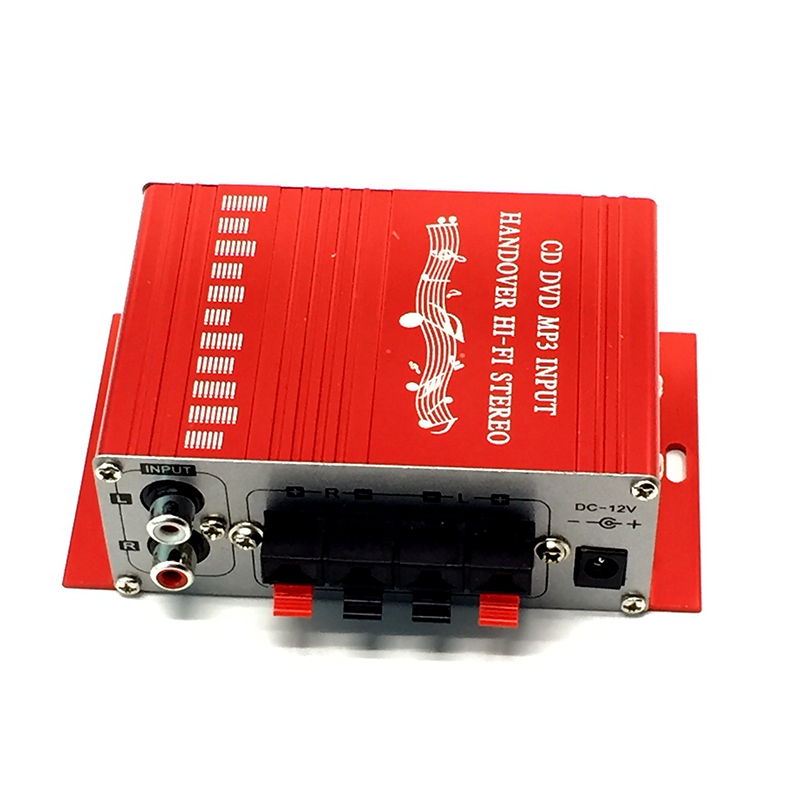 Stereo Amplifier Hi-Fi 12V Mini Auto Car Power Amplifier Stereo Audio Amplifier CD DVD MP3 Input For Motorcycle Boat Home Audio